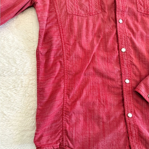 INC International Concepts Men's Casual Red Button-Down Shirt - Picture 3 of 5